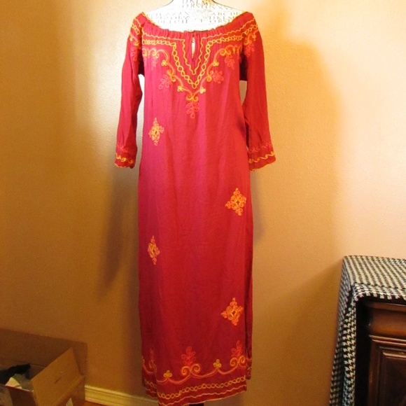 Poupette St. Barth Dresses & Skirts - Poupette St. Barth Red Off Shoulder Maxi Dress